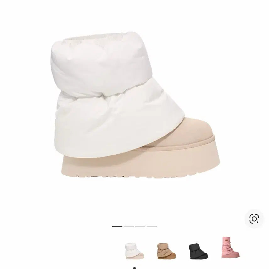 [BUNJANG] UGG Mini Dipper Puffer White Ceramic Beige Padded Boots / 어그 미니 디퍼 피퍼 화이트 세라믹 베이지 패딩부츠