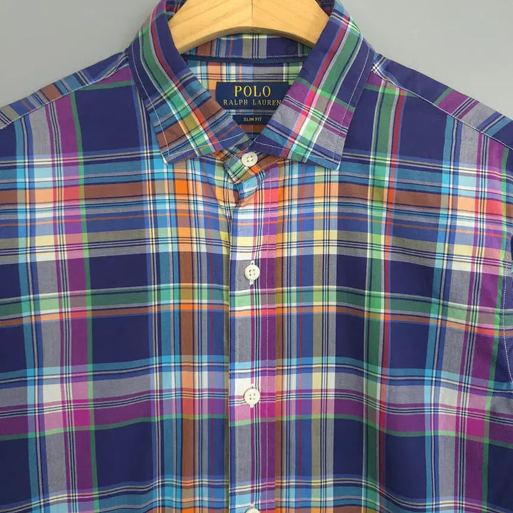 [BUNJANG] Polo Ralph Lauren Slim Fit Checkered Shirt M / 폴로 랄프로렌 Polo Ralph Lauren 슬림핏 체크 셔츠 M