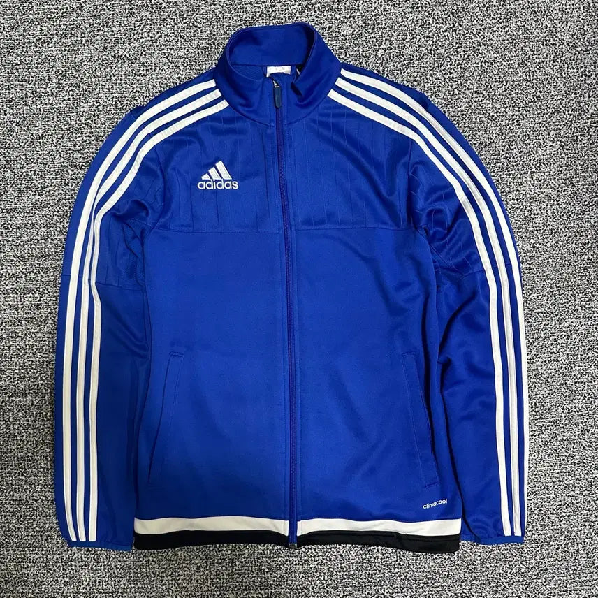 [BUNJANG] Adidas Tri-Stripe Blue Jersey Track Top / (95) 아디다스 삼선 블루 져지 트랙탑
