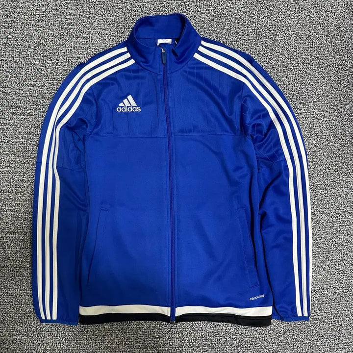 [BUNJANG] Adidas Tri-Stripe Blue Jersey Track Top / (95) 아디다스 삼선 블루 져지 트랙탑
