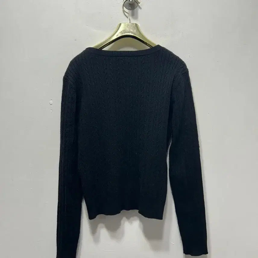 [BUNJANG] Guess Black Cable Knit Cardigan S / Guess 블랙 꽈배기 가디건 S