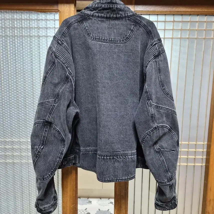 [BUNJANG] Anti Platform Black Denim Rider Jacket / 앤티플랫폼 블랙 데님 라이더 자켓
