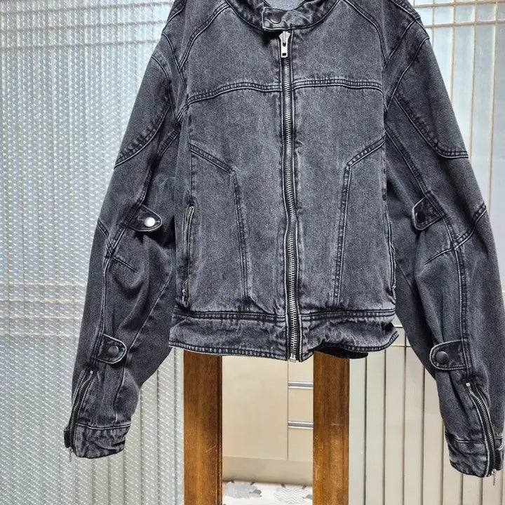 [BUNJANG] Anti Platform Black Denim Rider Jacket / 앤티플랫폼 블랙 데님 라이더 자켓
