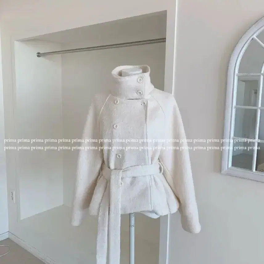 [BUNJANG] Prima Boucle High Neck Short Coat / 원가13만 울50 프리마 부클 하이넥 숏코트