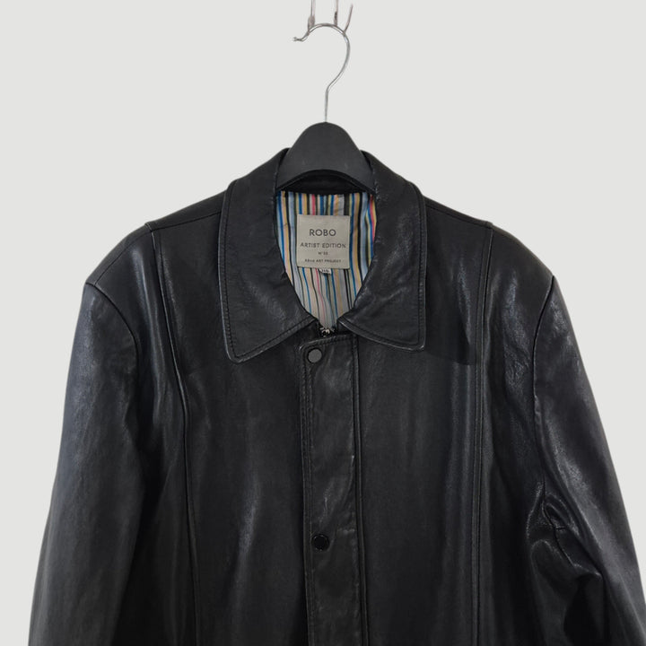[BUNJANG] ROBO 110 Long Leather Jacket / [110]ROBO로보 여자 롱 가죽자켓