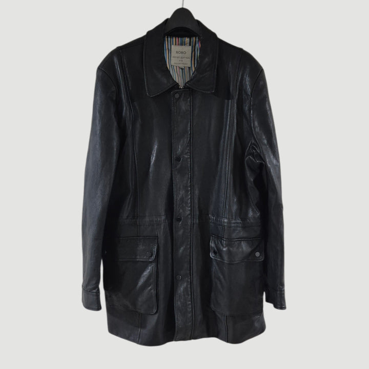 [BUNJANG] ROBO 110 Long Leather Jacket / [110]ROBO로보 여자 롱 가죽자켓