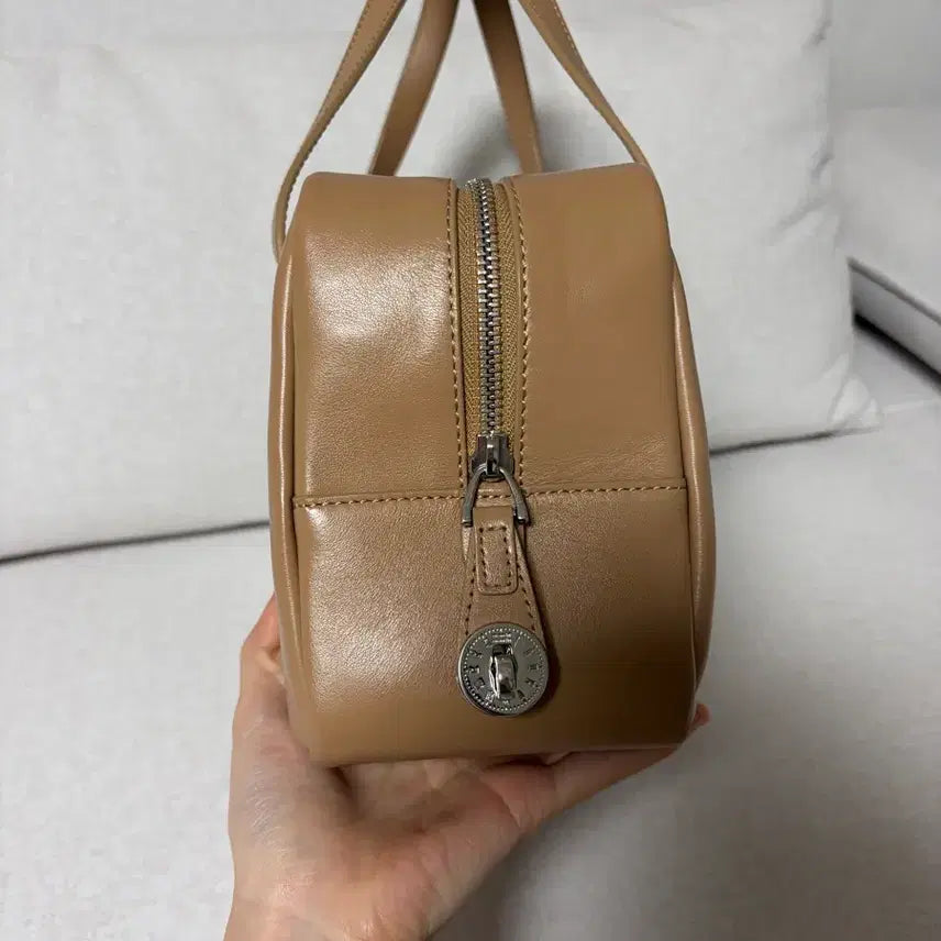 [BUNJANG] Mondmondo Soft Box Tote Bag - Cappuccino / 몽드몽드 소프트박스백 몽드몽드 토트백 카푸치노