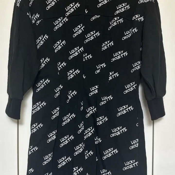 [BUNJANG] Lucky Chouette Owl Embroidered 7/10 Sleeve Dress / 럭키슈에뜨 블랙 7부 소매 원피스 부엉이 자수