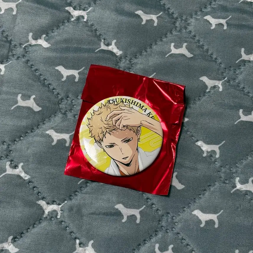 [BUNJANG] Haikyuu Rakusupa Tsukishima Kei Can Badge / 하이큐 라쿠스파 츠키시마 캔뱃지 미사용