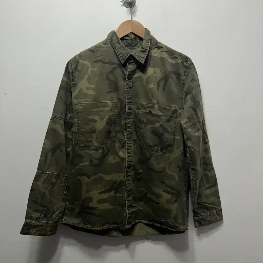 [BUNJANG] Military Camouflage Shirt (Size 100) / 카모 밀리터리 셔츠 남방 100사이즈