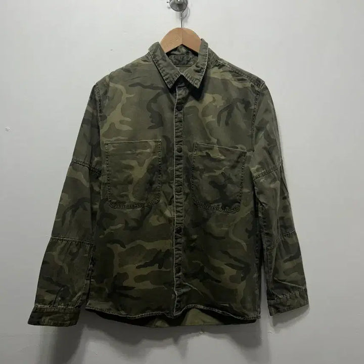 [BUNJANG] Military Camouflage Shirt (Size 100) / 카모 밀리터리 셔츠 남방 100사이즈