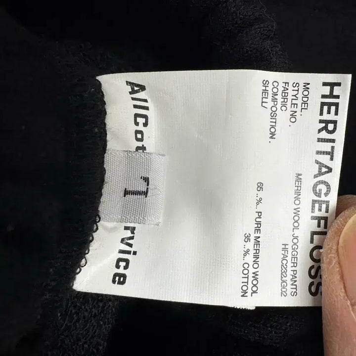 [BUNJANG] HeritageFloss Merino Wool Jogger Pants Black L / 헤리티지플로스 메리노 울 조거 블랙 L