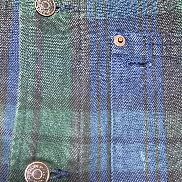 [BUNJANG] Polo Country Tartan Check Corduroy Collar Jacket / 90s폴로컨츄리 체크 덩가리핏자켓 XXL