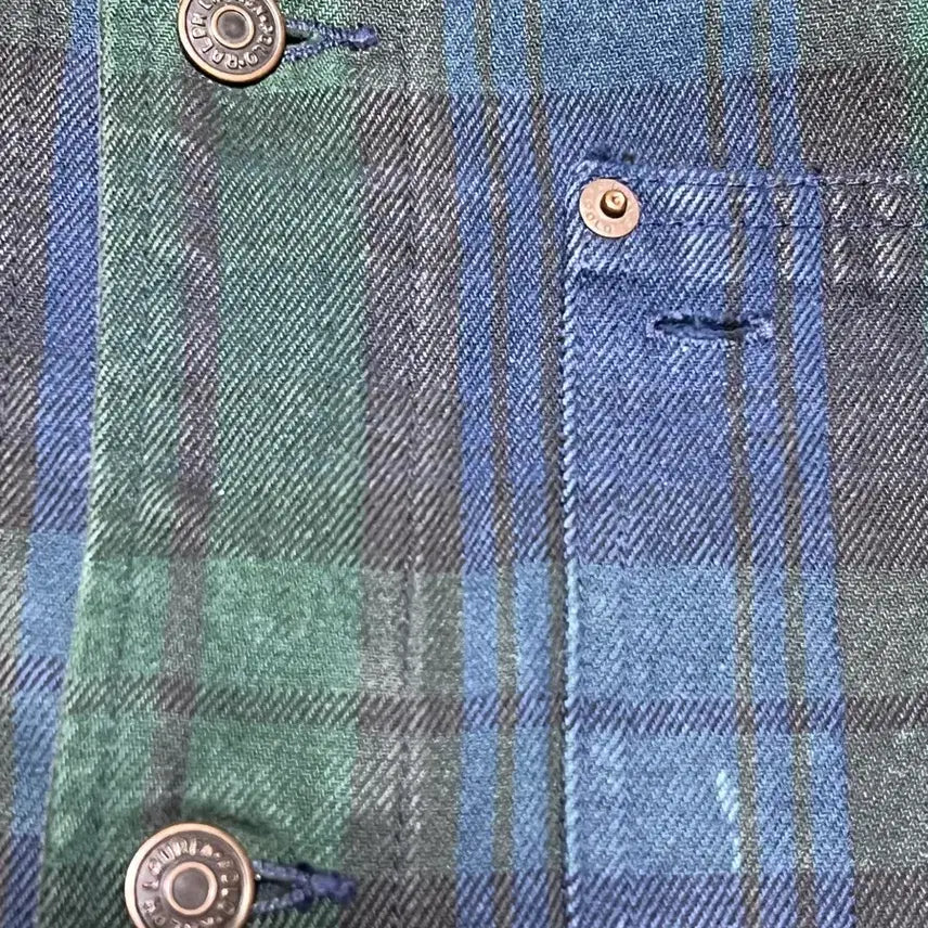[BUNJANG] Polo Country Tartan Check Corduroy Collar Jacket / 90s폴로컨츄리 체크 덩가리핏자켓 XXL