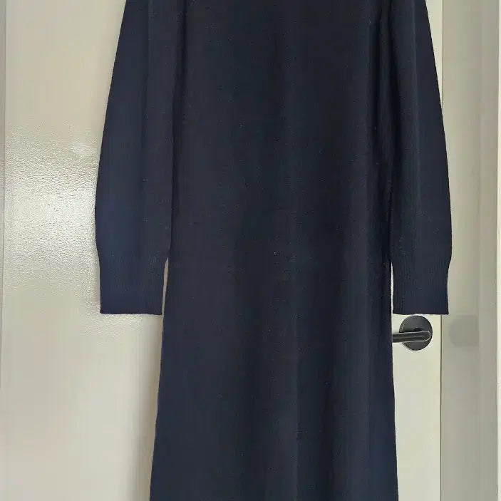 [BUNJANG] Stefano Ricci Navy Knit Dress with Lace Trim / 스테파넬 네이비 니트 원피스