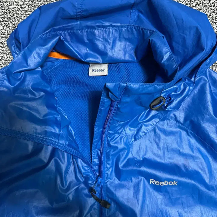 [BUNJANG] Reebok Blue Windbreaker Hooded Jacket / (105) 리복 블루 바람막이 후드 자켓