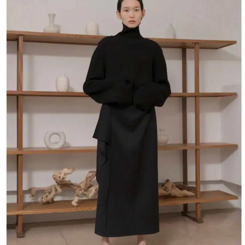 [BUNJANG] LE 17 SEPTEMBRE Black String Skirt M / LE 17 SEPTEMBRE 블랙 스트링 스커트 M