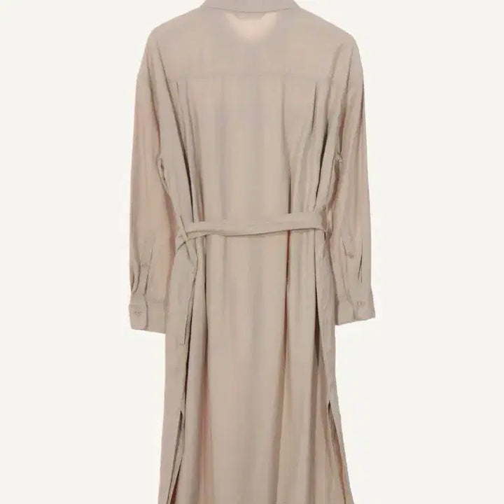 [BUNJANG] 8 Seconds Beige Long Shirt Dress / 8세컨즈 얇은 롱셔츠 원피스 66~77