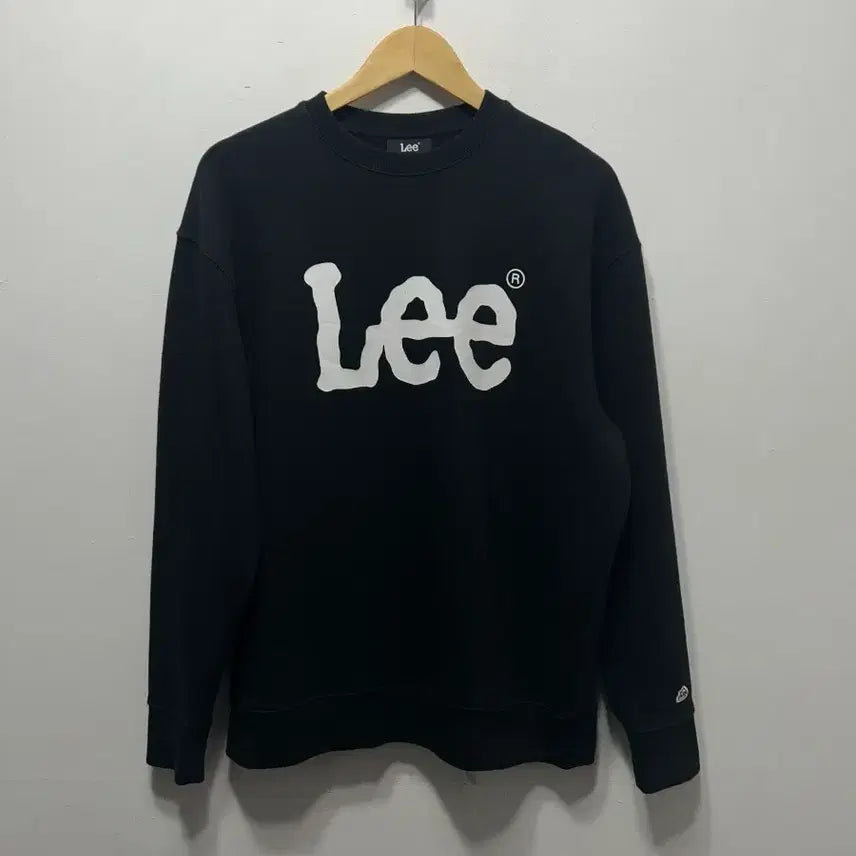 [BUNJANG] Lee Big Logo Black Sweatshirt M / Lee 리 빅로고 블랙 맨투맨 M