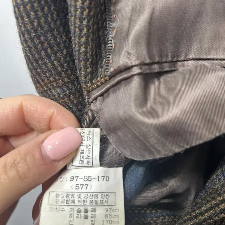 [BUNJANG] Daks Brown Check Wool Jacket M / 닥스 브라운 체크 울 자켓 M