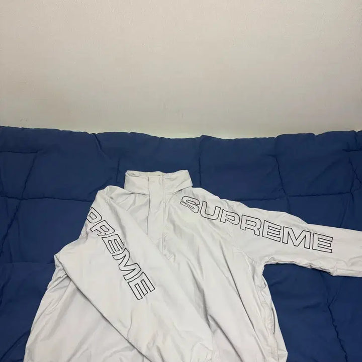 [BUNJANG] Supreme Spellout Embroidered Track Jacket Gray / xl 슈프림 스펠아웃 자수 트랙 자켓 그레이 - 24FW