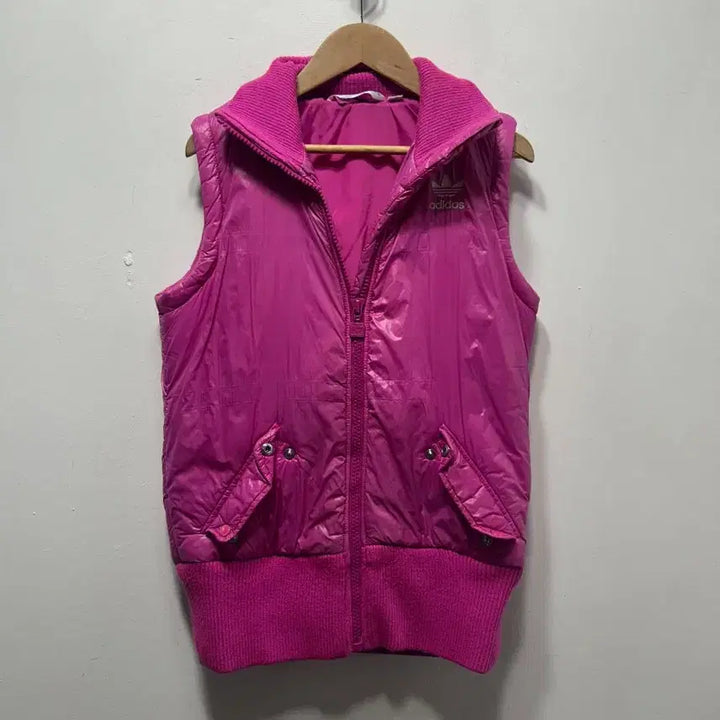 [BUNJANG] Adidas Pink Padded Vest S / 아디다스 핑크 패딩 조끼 S