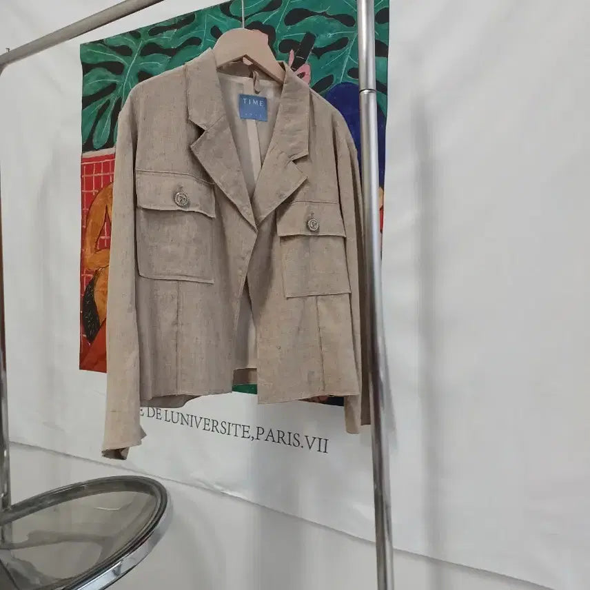 [SOLD OUT] 한섬 TIME 타임  크롭 린넨 자켓