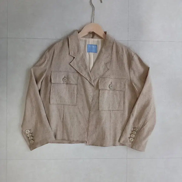 [SOLD OUT] 한섬 TIME 타임  크롭 린넨 자켓