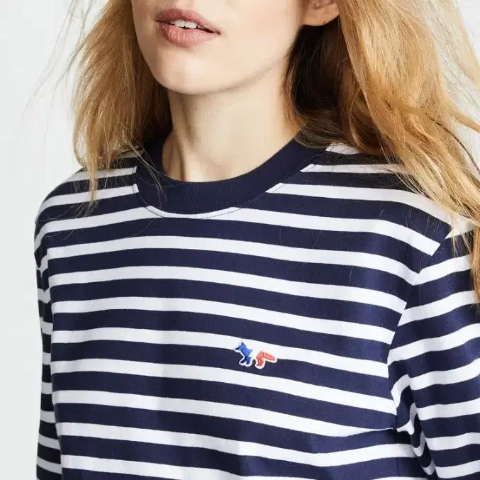 [BUNJANG] Maison Kitsune Striped Long Sleeve T-shirt / 메종 스트라이프 긴팔티