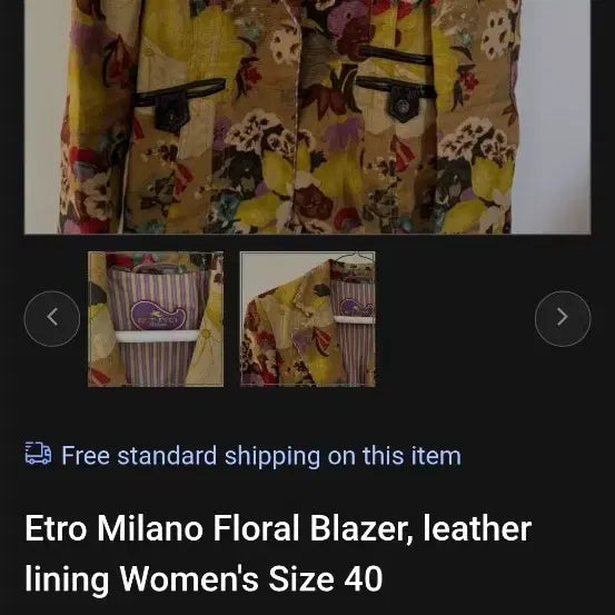 [BUNJANG] ETRO Milano Floral Linen Jacket / ETRO Milano 플로럴 린넨 자켓 (Made in Italy)