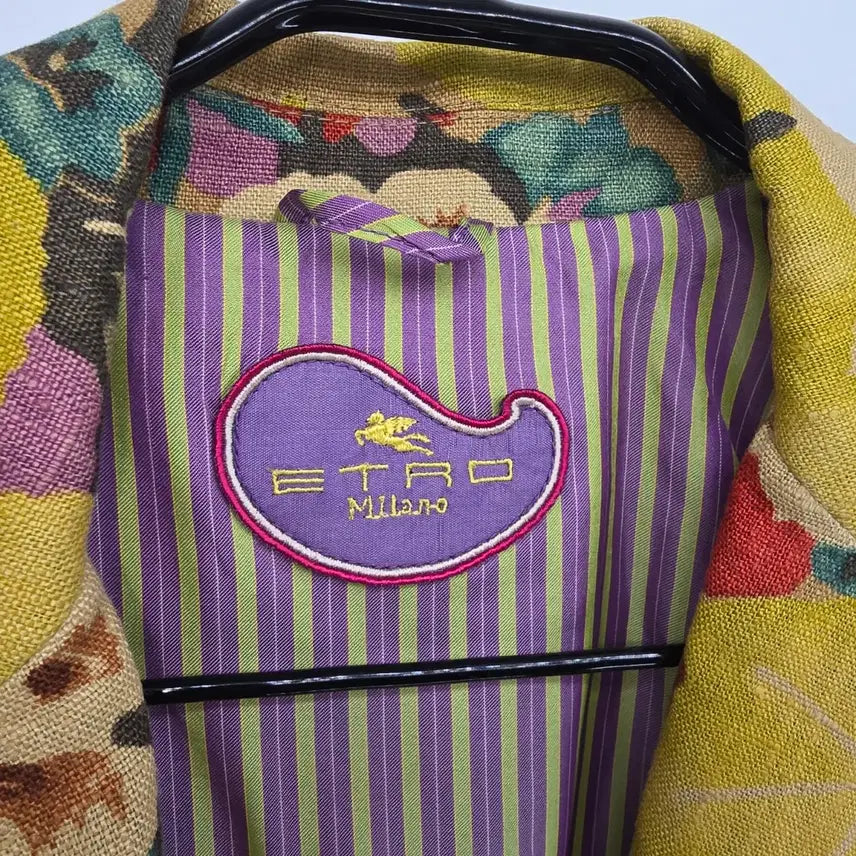 [BUNJANG] ETRO Milano Floral Linen Jacket / ETRO Milano 플로럴 린넨 자켓 (Made in Italy)