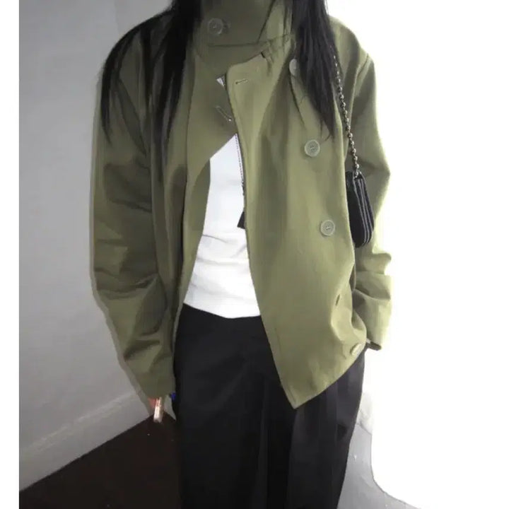 [BUNJANG] Senji Short Button Jacket / 센지 숏버튼자켓 하이넥