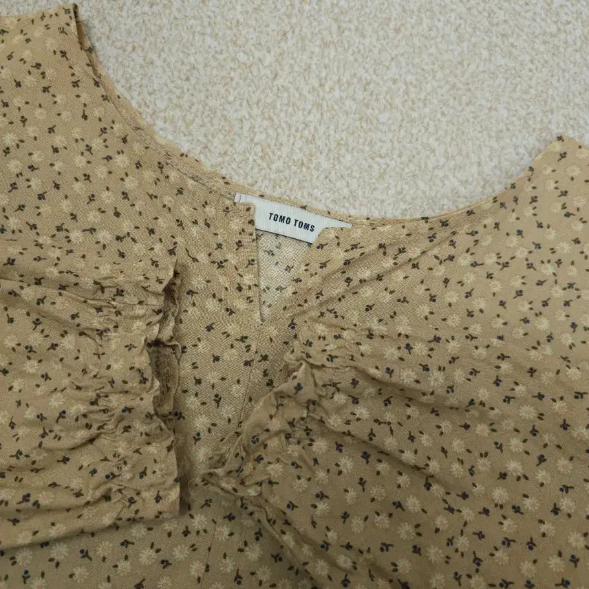 [BUNJANG] Tomotoms Floral Midi Dress / (F)토모톰스 여성 원피스 긴팔 잔꽃 베이지 모리걸