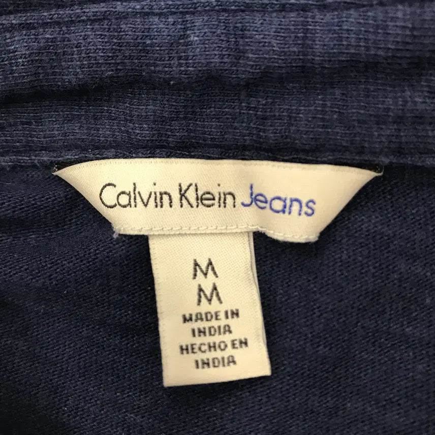 [BUNJANG] Calvin Klein CK Printed Long Sleeve Polo Shirt / 캘빈클라인 CK 프린팅 긴팔카라티 [M]
