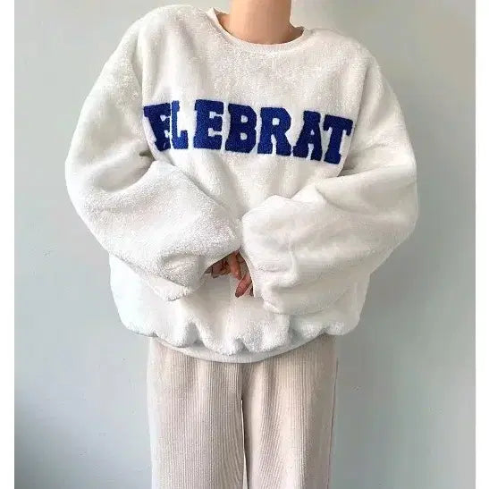 [BUNJANG] CELEBRATE Puffy Sweatshirt / CELEBRATE 뽀글이 맨투맨 FREE