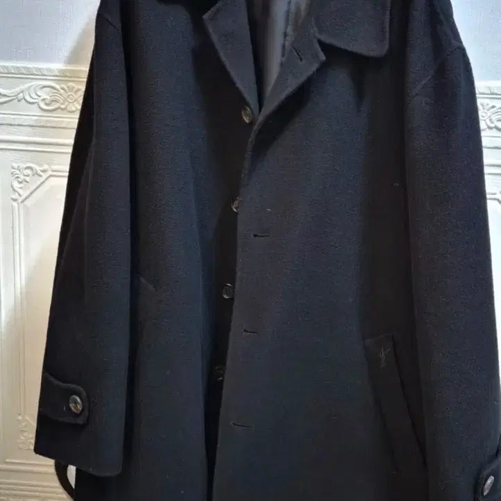[BUNJANG] Yves Saint Laurent Wool Coat / 울90 입생로랑 코트 / 입생로랑 발마칸 코트 / 입생로랑 울코트