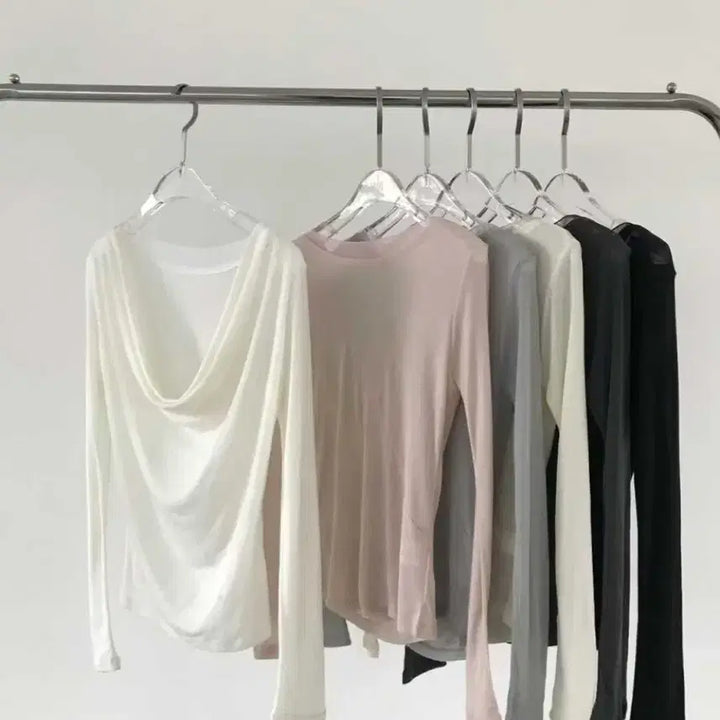 [BUNJANG] London Flat Markdlee Pado Deep Drape Top / 런던플랏 마크들리 파도 pado 딥 드레이프티 아이/핑크