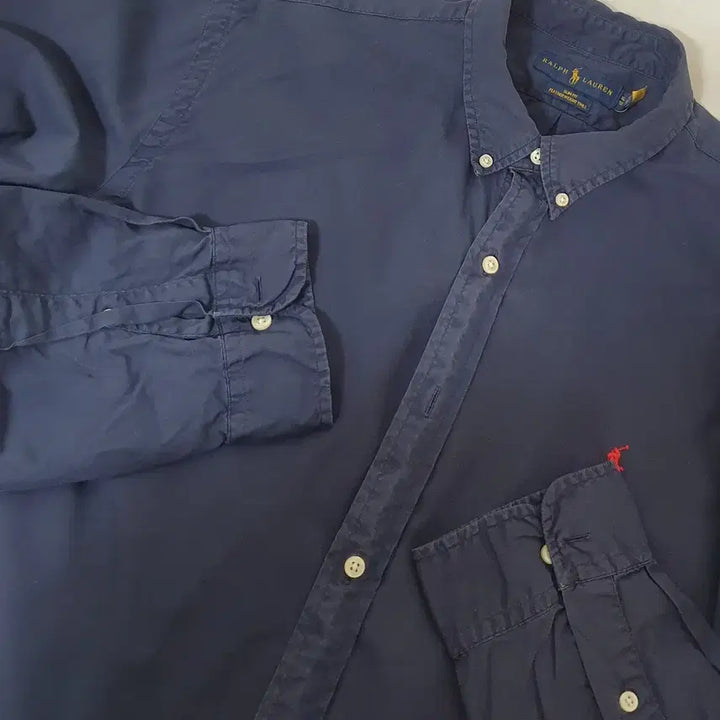[BUNJANG] Polo Ralph Lauren Navy Pony Embroidery Shirt / No.26050209 큐알 폴로 랄프로렌 네이비 포니자수 셔츠