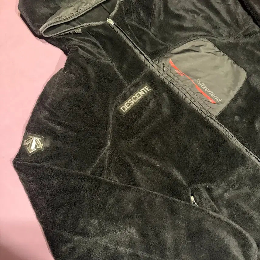 [BUNJANG] Descente Fleece Hooded Jacket / 데상트 후드 플리스 자켓입니다