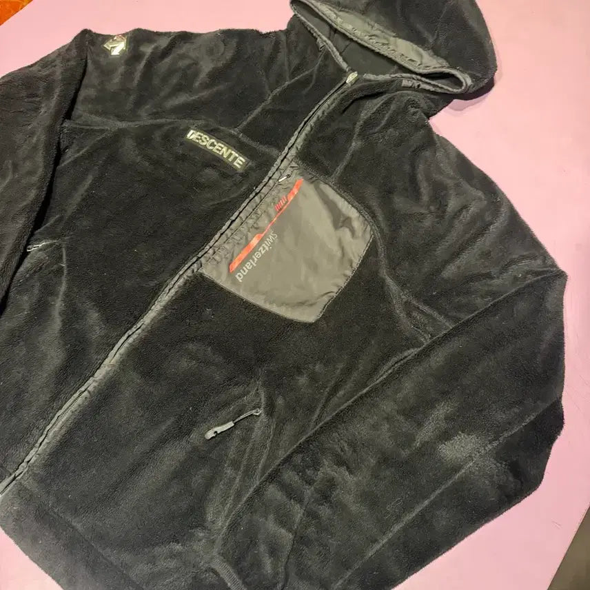 [BUNJANG] Descente Fleece Hooded Jacket / 데상트 후드 플리스 자켓입니다