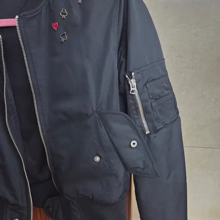 [BUNJANG] SYSTEM Black Bomber Jacket / SYSTEM 블랙 봄버 자켓