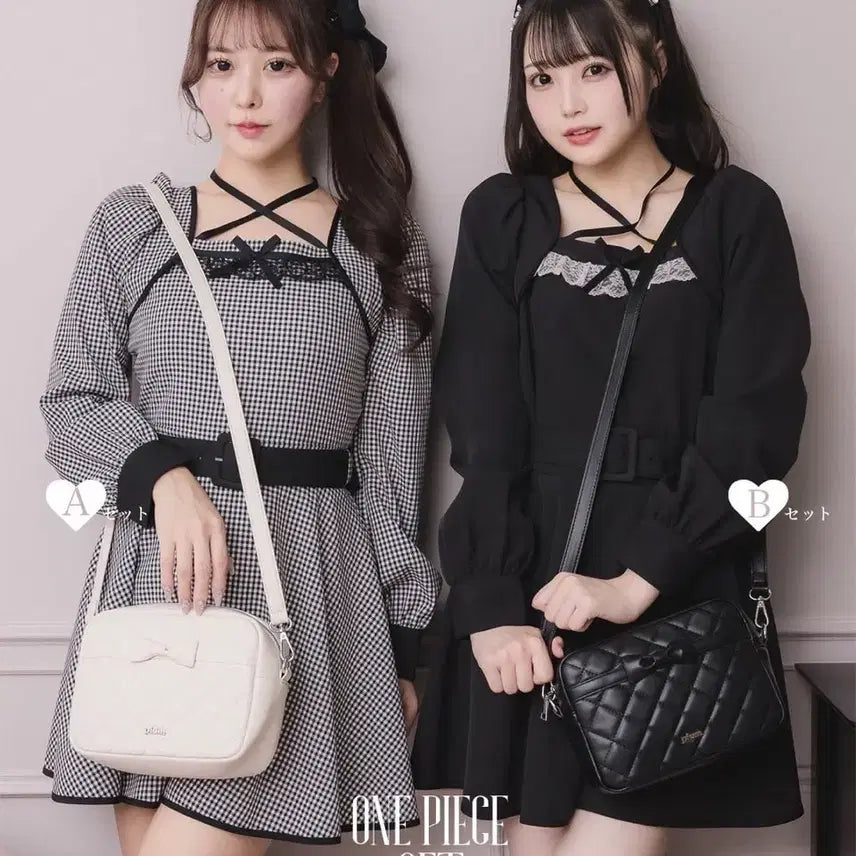[BUNJANG] Pium Belt Mini Dress Black / 피움 pium 벨트 미니 원피스 블랙 화이트 스나계 걸리 양산형