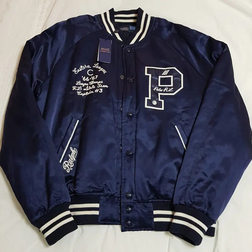 [SOLD OUT] [L] 폴로 뉴욕 새틴 바시티 자켓 팝니다.