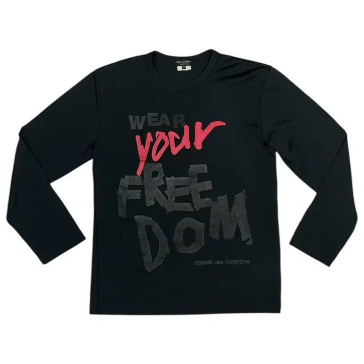 [SOLD OUT] 2017 꼼데가르송 네 자유를 입어 롱슬리브 티셔츠
