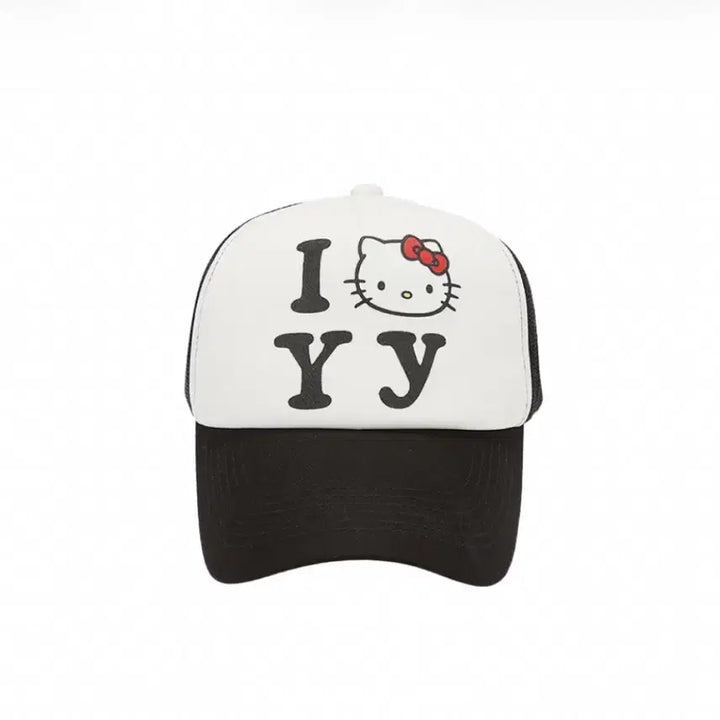 [BUNJANG] Open Yy Hello Kitty Trucker Cap Black / Open Yy 헬로키티 트러커캡 블랙 새상품