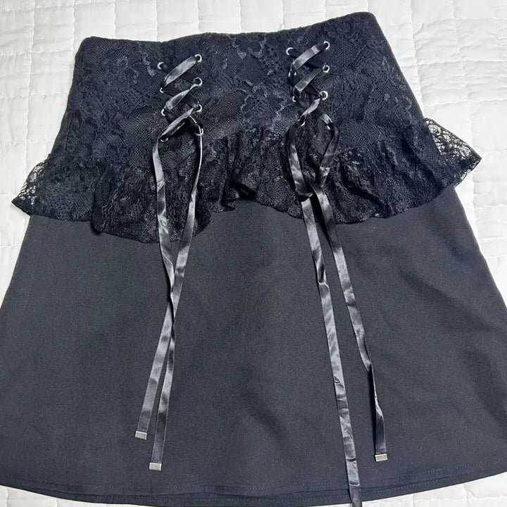 [BUNJANG] Axis Farm Pink Sace Black Short-Sleeved Blouse Set / 엑시즈팜 핑크세스 블랙 반팔 블라우스 공겜깔 공겜여주 갸루 일브