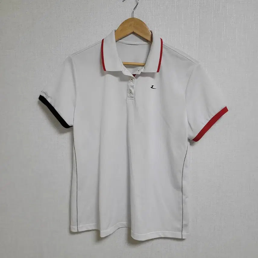 [BUNJANG] LeCAF E-Plus White Colorblock Polo Shirt / 35.르까프이플러스 화이트 배색 반팔 폴로티