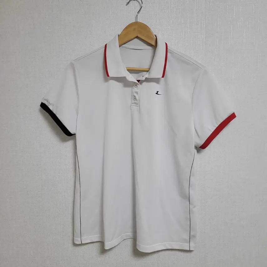 [BUNJANG] LeCAF E-Plus White Colorblock Polo Shirt / 35.르까프이플러스 화이트 배색 반팔 폴로티