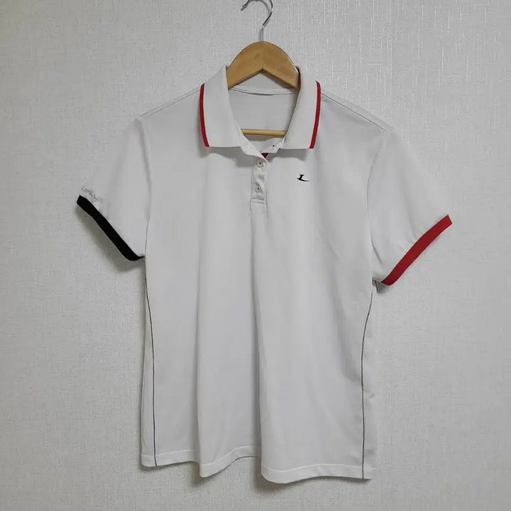 [BUNJANG] LeCAF E-Plus White Colorblock Polo Shirt / 35.르까프이플러스 화이트 배색 반팔 폴로티