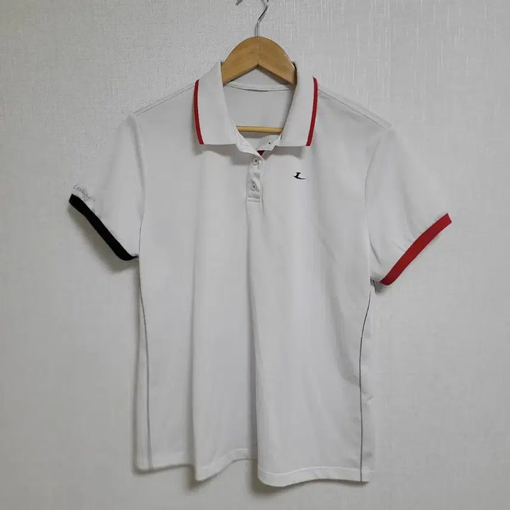 [BUNJANG] LeCAF E-Plus White Colorblock Polo Shirt / 35.르까프이플러스 화이트 배색 반팔 폴로티
